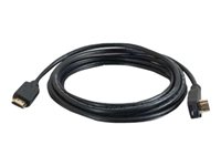 C2G HDMI Cable with 90° downward-angled male connector - HDMI-kabel - HDMI hane till HDMI hane - 5 m - svart - 90° anslutning 82821