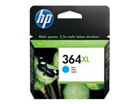 HP 364XL - Lång livslängd - cyan - original - bläckpatron - för Deskjet 35XX; Photosmart 55XX, 55XX B111, 65XX, 7510 C311, 7520, Wireless B110 CB323EE#ABB