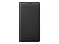Samsung Flip Wallet EF-WN900B - Vikbart fodral för mobiltelefon - gagatsvart - för Galaxy Note 3 EF-WN900BBEGWW
