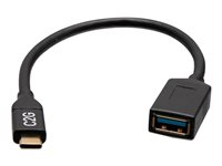 C2G USB-C Male to USB-A Female SuperSpeed USB 5Gbps Adapter Converter - USB-kabel - USB typ A (hona) till USB-C (hane) - USB 3.2 Gen 1 - 30 V - 15 cm - formpressad - svart C2G29515