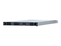 APC Smart-UPS RM 1000VA USB - UPS (kan monteras i rack) - AC 120 V - 640 Watt - 1000 VA - utgångskontakter: 4 - 1U - svart - säljs inte i CO, VT och WA - för P/N: AR4018SPX432, AR4024SP, AR4024SPX429, AR4024SPX431, AR4024SPX432, NBWL0356A SUA1000RM1U
