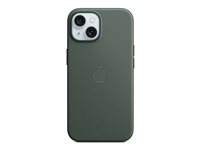 Apple - Skydd för mobiltelefon - MagSafe-kompatibilitet - mikrotwill, FineWoven - evergreen - för iPhone 15 MT3J3ZM/A