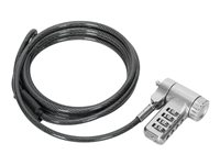 Targus DEFCON Ultimate - Lås för säkerhetskabel - universellt serialiserad - silver - 2 m ASP96GL-S