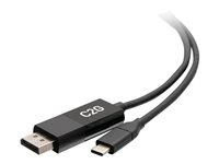 C2G 3ft (0.9m) USB-C to DisplayPort Adapter Cable - 4K 60Hz - Adapterkabel - USB-C (hane) till DisplayPort (hane) - USB 3.1 / Thunderbolt 3 / DisplayPort - 90 cm - stöd för 4K - svart C2G54474