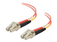 C2G Low-Smoke Zero-Halogen - Patch-kabel - LC multiläge (hane) till LC multiläge (hane) - 1 m - 1 m - fiberoptisk - 62,5/125 mikron - orange 85287