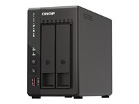 QNAP TS-253E - NAS-server - 2 fack - 12 TB - SATA 6Gb/s - HDD 6 TB x 2 - RAID 0, 1, JBOD - RAM 8 GB - 2.5 Gigabit Ethernet - iSCSI support TS-253E-8G + HDWG460UZSVA