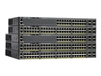 Cisco Catalyst 2960X-48TD-L - Switch - Administrerad - 48 x 10/100/1000 + 2 x 10 Gigabit SFP+ - skrivbordsmodell, rackmonterbar - återanvänd WS-C2960X-48TDL-RF