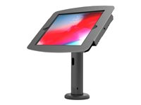 Compulocks iPad 10.2" Space Enclosure Tilting Stand 4" - Monteringssats (hölje, stångställ) - för surfplatta - låsbar - höggradig aluminium - svart - skärmstorlek: 10.2" - disk-monteringsbar - för Apple 10.2-inch iPad (7:e generation, 8:e generation, 9:e generation) TCDP04102IPDSB