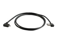 C2G USB 2.0 A Right Angle to Micro-USB B Right Angle Cable - USB-kabel - mikro-USB typ B (hane) till USB (hane) - 1 m - 90° anslutning, högervinklad kontakt - svart 81704