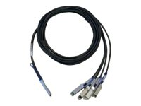 Cisco Direct-Attach Breakout Cable - Nätverkskabel - QSFP+ (hane) till SFP+ (hane) - 3 m - grå - för P/N: FPR4225-ASA-K9, HCI-FI-6454, N9K-C9348-FX3-B24C, NC57C3-MOD-P-SYS, NC57C3-MODS-P-SYS QSFP-4SFP10G-CU3M=