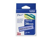 Brother TZe-561 - Svart på blått - Rulle 3,6 cm x 8 m) 1 kassett(er) bandlaminat - för P-Touch PT-3600, 550, 9200, 9400, 9500, 9600, 9800, D800; P-Touch R RL-700 TZE561