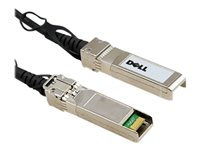 Dell 10GbE Copper Twinax Direct Attach Cable - Direktkopplingskabel - SFP+ (hane) till SFP+ (hane) - dubbelaxlad - för Networking N1148; PowerSwitch S4112, S5212, S5232, S5296; Networking S4048, X1026, X1052 470-AAVJ