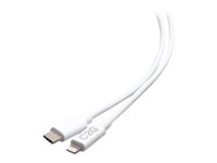 C2G 3ft (0.9m) USB-C Male to Lightning Male Sync and Charging Cable - White - Lightning-kabel - Lightning hane till USB-C hane - 90 cm - vit C2G54558