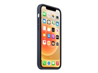 Apple - Skydd för mobiltelefon - med MagSafe - silikon - mörkblå - för iPhone 12, 12 Pro MHL43ZM/A