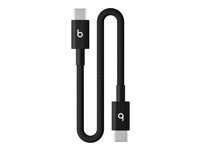 Beats - USB-kabel - USB-C (hane) till USB-C (hane) - USB 2.0 - 20 cm - braided, Snabbladdning upp till 60 W, förstärkt design - bultsvart MEQ94ZM/A