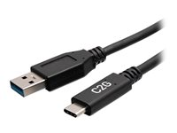 C2G 1ft USB-C to USB-A SuperSpeed USB 5Gbps Cable M/M - USB-kabel - USB typ A (hane) till USB-C (hane) - USB 3.2 Gen 1 - 30 V - 3 A - 30 cm - formpressad - svart C2G28875