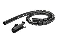StarTech.com 1.5m (4.9ft) Cable Management Sleeve - Spiral - 1.8" (45mm) Diameter - W/ Cable Loading Tool (CMSCOILED3) - Set med kabelfodral - svart - 1.5 m CMSCOILED3