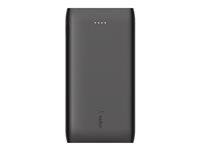 Belkin BoostCharge - Power bank - 10000 mAh - 18 Watt - Fast Charge, PD - 2 utdatakontakter (USB, USB-C) - svart BPB001BTBK