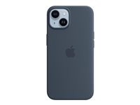 Apple - Skydd för mobiltelefon - MagSafe-kompatibilitet - silikon - stormblå - för iPhone 14 MPRV3ZM/A