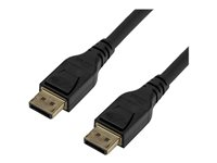 StarTech 3 meter VESA-certifierad DisplayPort 1.4-kabel - 8K 60Hz HBR3 HDR - Super UHD DisplayPort till DisplayPort-skärmsladd - Ultra HD 4K 120Hz DP 1.4 smal videokabel M/M DP-kontakt - DisplayPort-kabel - DisplayPort (hane) spärrad till DisplayPort (hane) spärrad - DisplayPort 1.4 - 3 m - stöd för 8K - svart - för P/N: CDP2DPHD, CDP2DPVGA, SV231QDPU34K, TB32DP14 DP14MM3M