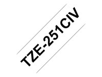 Brother TZ251CIV - Svart på vitt - Rulle ( 2,4 cm x 8 m) 1 kassett(er) bandlaminat - för Brother PT-D600; P-Touch PT-2430, 3600, 7600, 9800, D610, D800, E500, E550, H500, P750 TZE251CIV