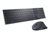 Dell Pro Premium Collaboration KM900 - Sats med tangentbord och mus - samarbete - bakgrundsbelyst - trådlös - 2.4 GHz, Bluetooth 5.1 - QWERTY - USA, internationellt - grafit - med 3 years NBD Advance Exchange KM900-GR-INT