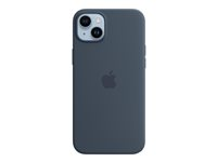 Apple - Skydd för mobiltelefon - MagSafe-kompatibilitet - silikon - stormblå - för iPhone 14 Plus MPT53ZM/A