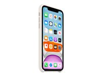 Apple - Baklock för mobiltelefon - silikon - vit - för iPhone 11 MWVX2ZM/A