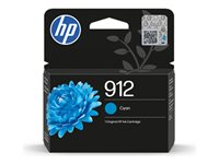 HP 912 - 4 ml - cyan - original - Officejet - hängande förpackning - bläckpatron - för Officejet 8010, 8010e, 8012, 8014, 8015; Officejet Pro 8020, 8022, 8023, 8024, 8025 3YL77AE#LS3