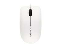 CHERRY MC 1000 - Mus - höger- och vänsterhänta - optisk - 3 knappar - kabelansluten - USB - vit (överdel), svart bas JM-0800-0
