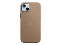 Apple - Skydd för mobiltelefon - MagSafe-kompatibilitet - mikrotwill, FineWoven - mullvad - för iPhone 15 Plus MT473ZM/A