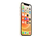 Apple - Skydd för mobiltelefon - med MagSafe - silikon - vit - för iPhone 12, 12 Pro MHL53ZM/A