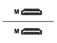 Cisco - HDMI-kabel - HDMI hane till HDMI hane - 2.14 m - vinklad - för Webex Room 55 Dual, Room 55 Dual MSRP CAB-2HDMILK-2.14M=