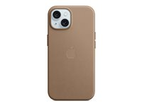 Apple - Skydd för mobiltelefon - MagSafe-kompatibilitet - mikrotwill, FineWoven - mullvad - för iPhone 15 MT3C3ZM/A