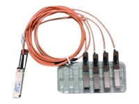 Cisco - Ethernet 40GBase-AOC-kabel - QSFP (hane) till SFP+ (hane) - 7 m - fiberoptisk - SFF-8431/SFF-8436/SFF-8461 - aktiv - återanvänd QSFP-4X10GAOC7M-RF