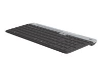 Logitech Slim Multi-Device K580 - Tangentbord - trådlös - Bluetooth, 2.4 GHz - hela norden - grafit 920-009274