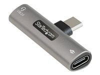 StarTech.com USB-C-ljud- och -laddningsadapter - USB-C-ljudadapter med USB-C-hörlurs-/headsetport och 60 W USB Type-C Power Delivery Pass-through-laddare - För telefon/surfplatta/bärbar dator med USB-C - Dockningsstation - USB-C CDP2CAPDM