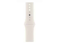 Apple - Band för smart klocka - 46mm - M/L (passar handleder på 160 - 210 mm) - starlight - för Watch Hermès Series 9, SE 3, Series 10, Series 11, Series 8, Series 9, Ultra 2, Ultra 3 MXM73ZM/A