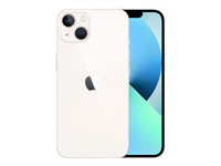 Apple iPhone 13 - 5G smartphone - dual-SIM / Internminne 256 GB - OLED-skärm - 6.1" - 2532 x 1170 pixlar - 2 bakre kameror 12 MP, 12 MP - front camera 12 MP - starlight MLQ73QN/A