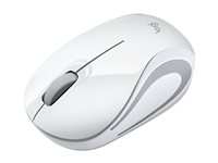 Logitech M187 - Mus - optisk - trådlös - 2.4 GHz - trådlös USB-mottagare - vit 910-002735