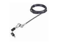 StarTech.com Universal Laptop Lock 6.6ft (2m), Security Cable For Notebook Compatible With Noble Wedge®/Nano/K-Slot; Keyed Locking Cable - Anti-Theft Cut-Resistant Steel Cable (UNIVK-LAPTOP-LOCK) - Lås för säkerhetskabel - svart, silver - 2 m UNIVK-LAPTOP-LOCK