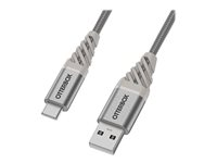OtterBox Premium - USB-kabel - USB-C (hane) till USB (hane) - USB 2.0 - 3 A - 1 m - molnhimmelfärgad vit 78-52539