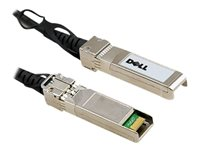 Dell 10GbE Copper Twinax Direct Attach Cable - Direktkopplingskabel - SFP+ (hane) till SFP+ (hane) - dubbelaxlad - för Networking N1148; PowerSwitch S4112, S5212, S5232, S5296; Networking S4048, X1026, X1052 470-AAVG