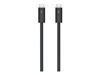 Apple Thunderbolt 4 Pro - USB-kabel - USB-C (hane) till USB-C (hane) - USB 3.1 Gen 2 / Thunderbolt 3 / Thunderbolt 4 - 3 m - stöd för kedjekoppling - svart MWP02ZM/A