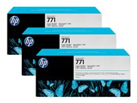 HP 771 - 3-pack - 775 ml - foto-svart - original - bläckpatron - för DesignJet Z6200, Z6600 Production Printer, Z6800 Photo Production CR256A