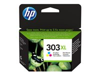 HP 303XL - 10 ml - Lång livslängd - färg (cyan, magenta, gul) - original - bläckpatron - för ENVY Photo 62XX, Photo 71XX, Photo 78XX; ENVY Inspire 72XX, 79XX T6N03AE#UUS