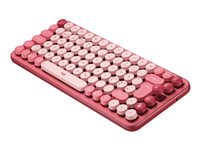 Logitech POP Keys - Tangentbord - trådlös - Bluetooth 5.1, Bluetooth LE - QWERTY - hela norden - tangentbrytare: Brown Tactile - hjärtekrossare 920-010733