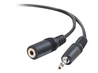 C2G - Ljudförlängningskabel - mini-phone stereo 3.5 mm hane till mini-phone stereo 3.5 mm hona - skärmad - formpressad 80096