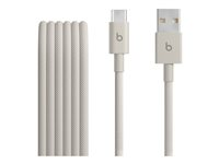 Beats - USB-kabel - USB (hane) till USB-C (hane) - USB 2.0 - 1.5 m - braided, USB Fast Charge (15W), förstärkt design - överspänningssten MDGJ4ZM/A