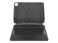 Belkin Connect Pro - Tangentbord och foliefodral (skyddsfodral) - med magnetiskt stativ - med pekplatta - bakgrundsbelyst - trådlös - Bluetooth BBZ001AY-V1